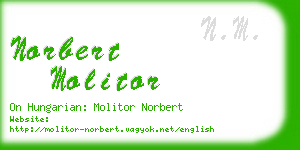 norbert molitor business card